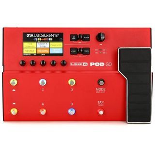 Line 6 Pod Go Limited Edition Red Electric Guitar Floor Processor