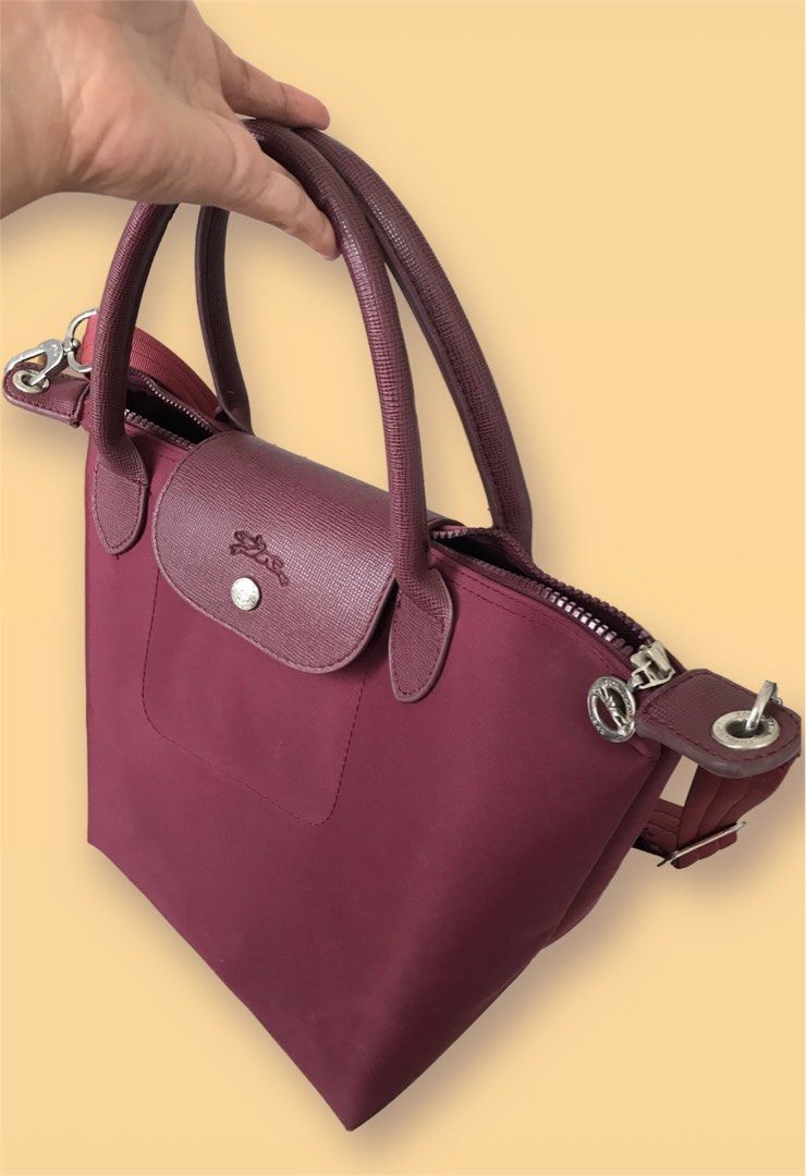 Burgundy longchamp sales