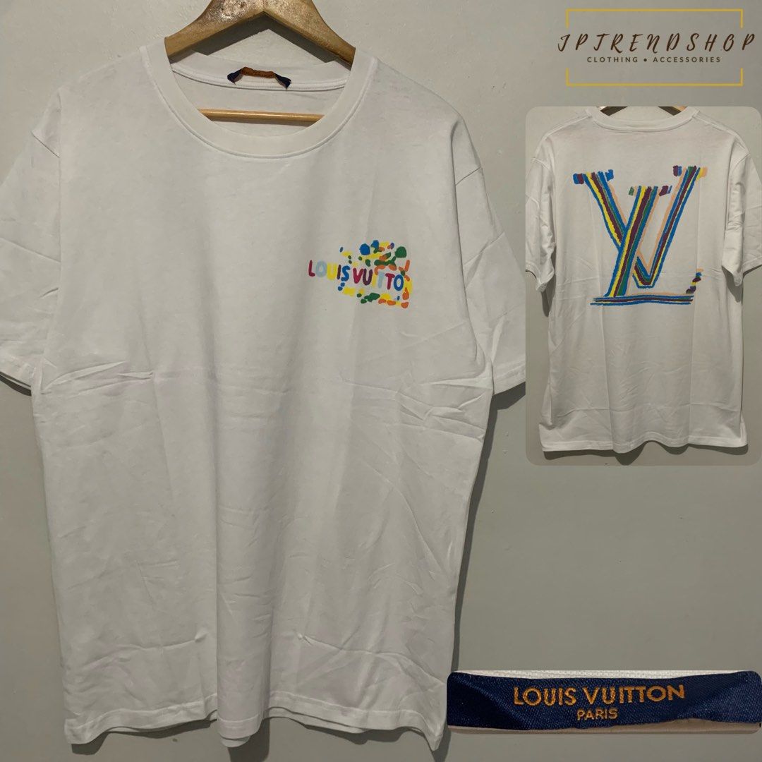 Louis Vuitton Premium Print White T shirt – LUXZILLA