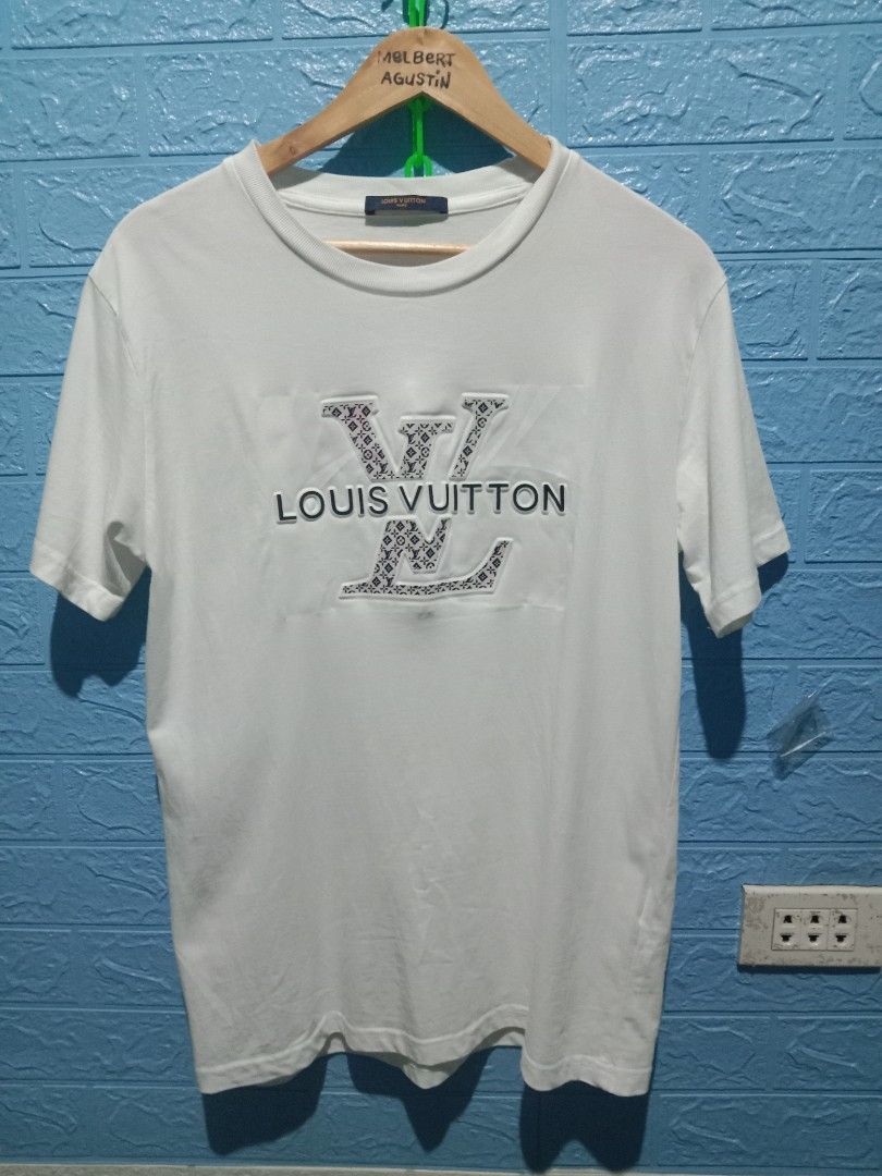 LOUIS VUITTON Pocket T-Shirt XL Gray Authentic Men Used from Japan