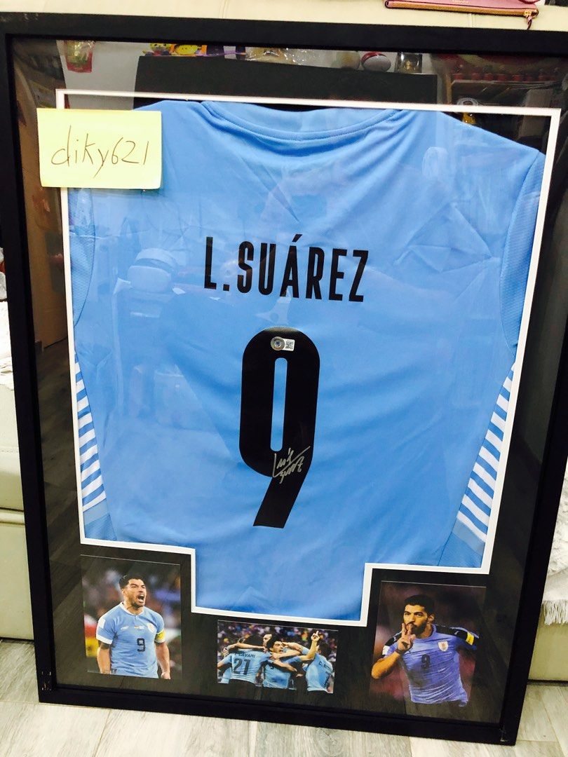Luis Suarez Signed Uruguay Jersey Bas Beckett Witness