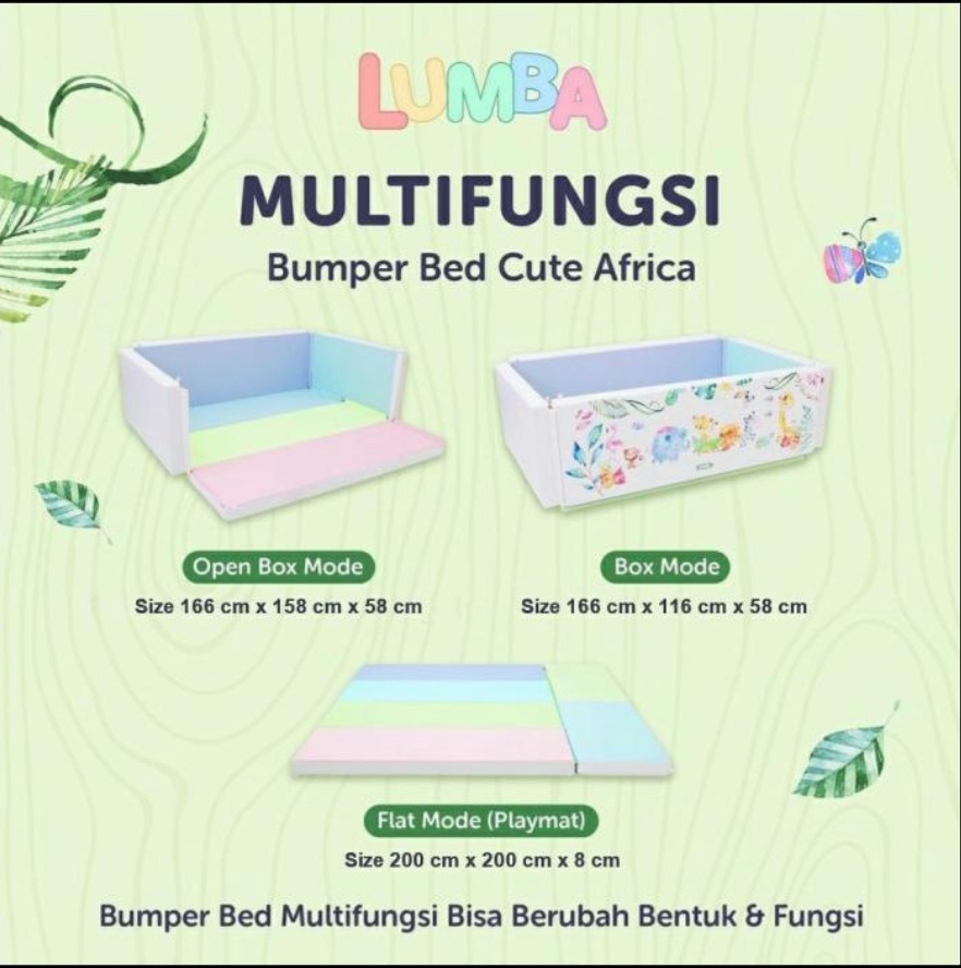 Lumba Bumper Bed Antibacterial Playmat Bumpermat Box Bayi