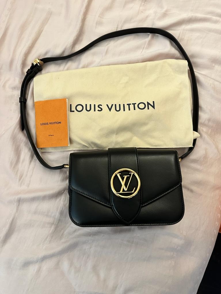Like New LV Side Trunk Handbag Black Denim SHW(Cash S$3,900)