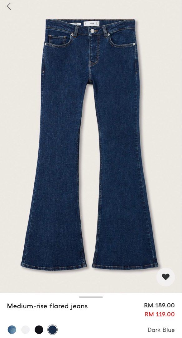 Full length flare jeans - Blue - Women - Gina Tricot