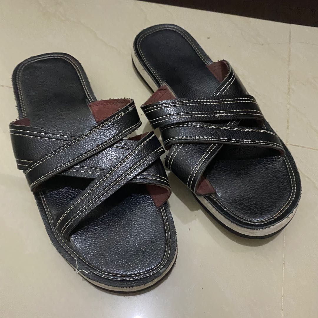 Mens leather slippers size 13 store