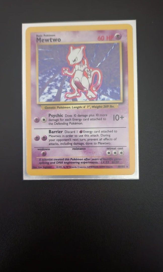 Mewtwo Base Set, Hobbies & Toys, Toys & Games on Carousell