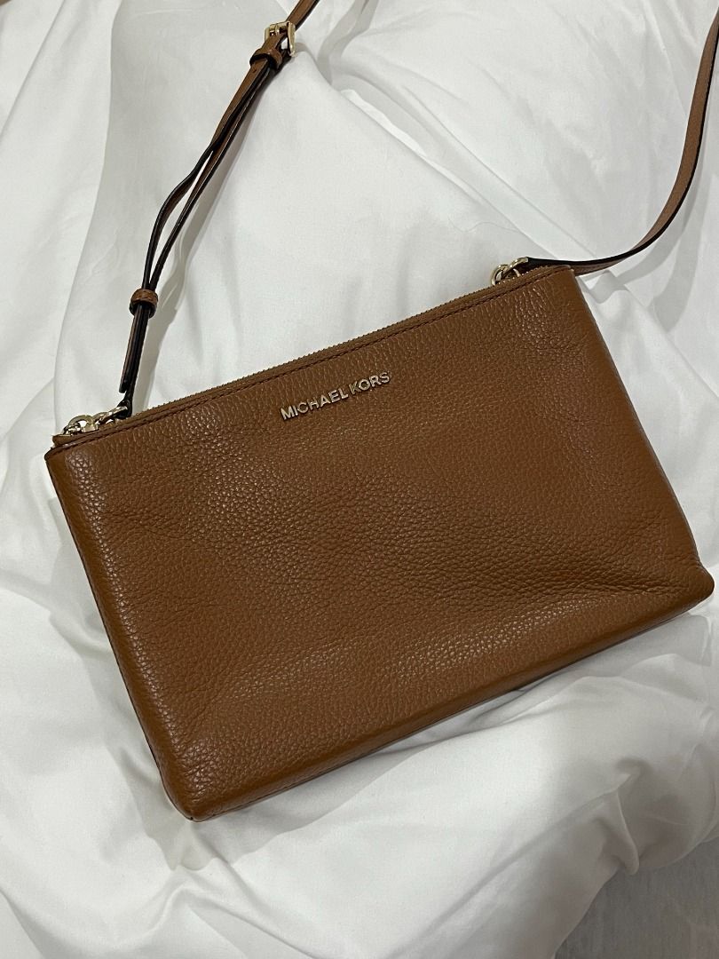 Michael Kors Cognac Crossbody, Luxury, Bags & Wallets on Carousell