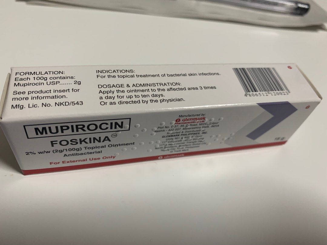 Mupirocin Foskina 15g Topical Ointment, Beauty & Personal Care