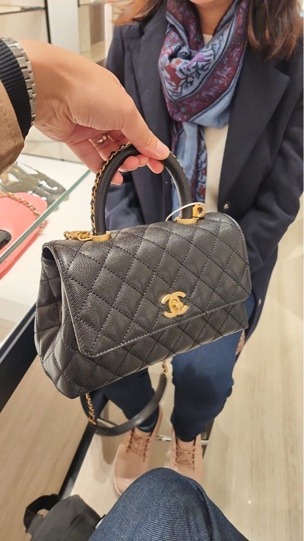 NEW COLLECTION  Chanel Black Coco Handle Caviar Small, Luxury, Bags &  Wallets on Carousell