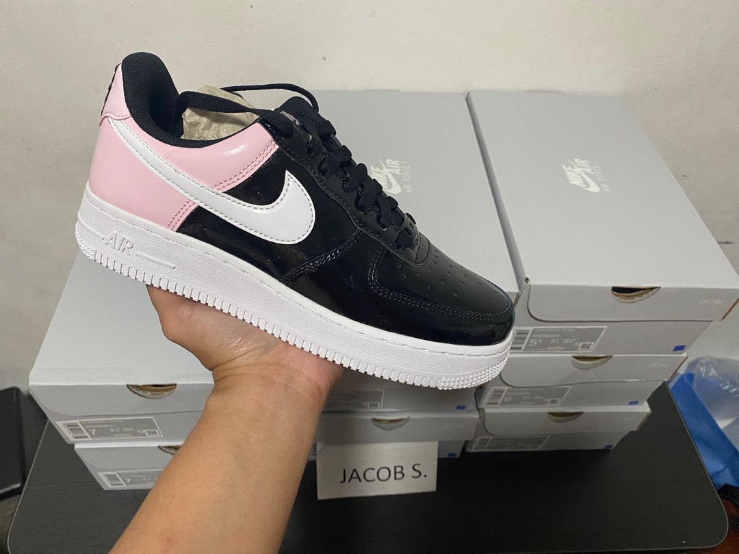 Pink black and shop white air force ones