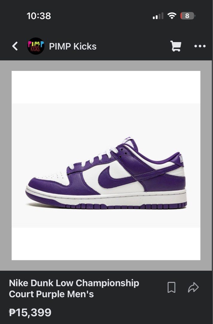 Nike Dunk Low Court Purple LEGIT, Men's Fashion, Footwear, Sneakers on