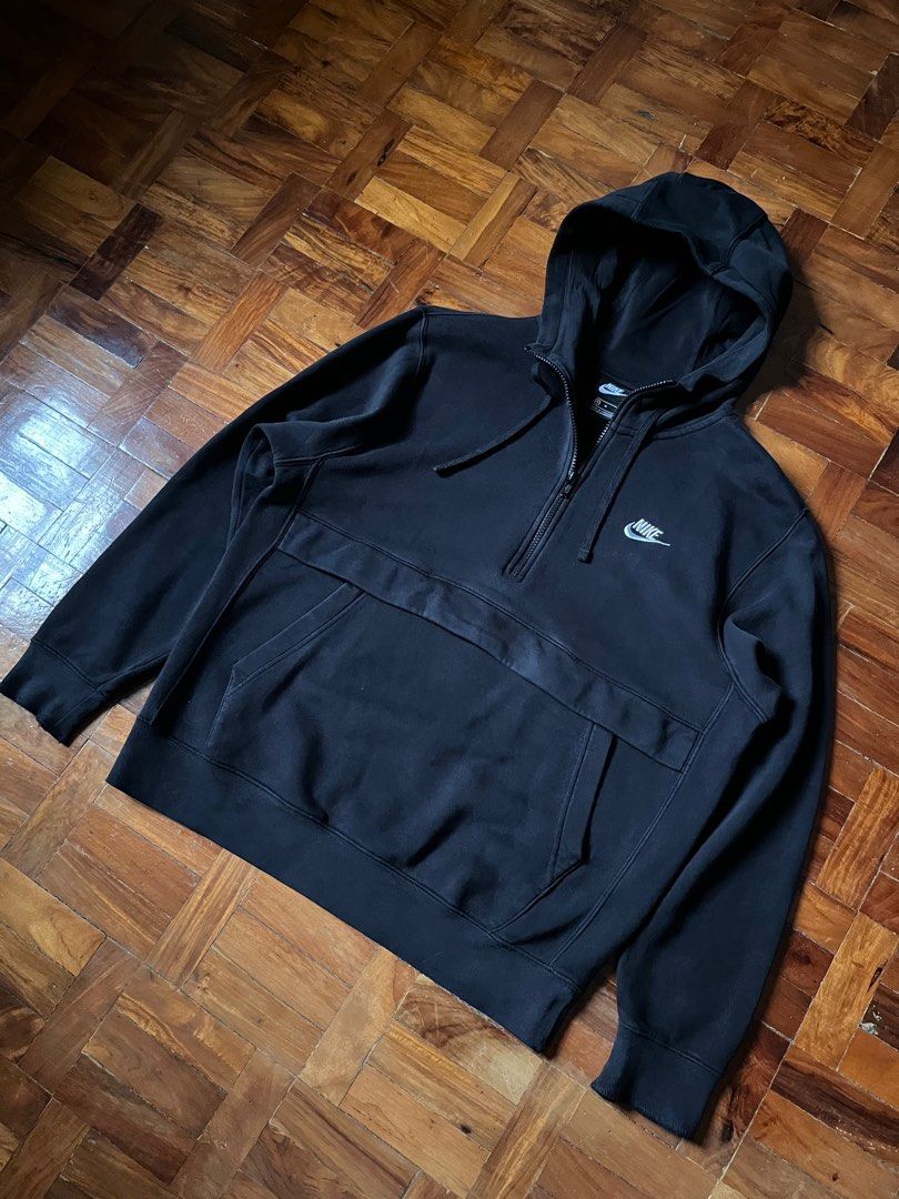 Nike Sideswoosh halfzip hoodie with kangaroo pocket, Men's Fashion, Coats,  Jackets and Outerwear on Carousell