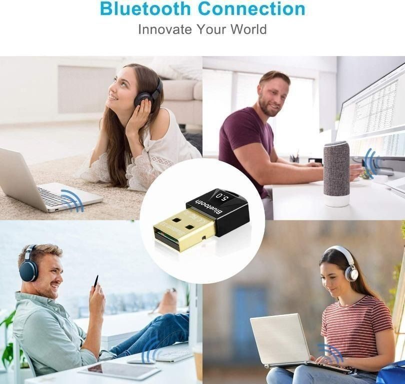 Bluetooth Adapter for PC 5.3, Maxuni USB Bluetooth Dongle 5.3 EDR Adapter  for Laptop Keyboard Mouse Headsets Speakers, Long Range Bluetooth Supports