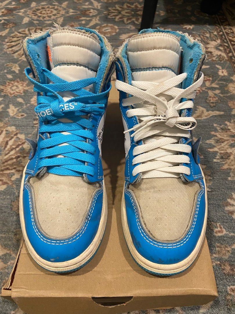 Off White Jordan 1 UNC Men s Fashion Footwear Sneakers on Carousell