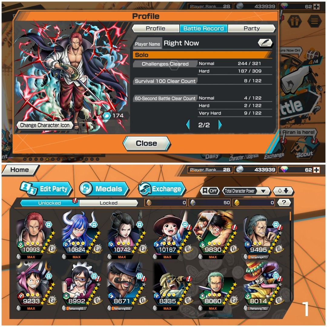 OPBR One Piece Bounty Rush Account Shanks Red Extreme Legendary, Video