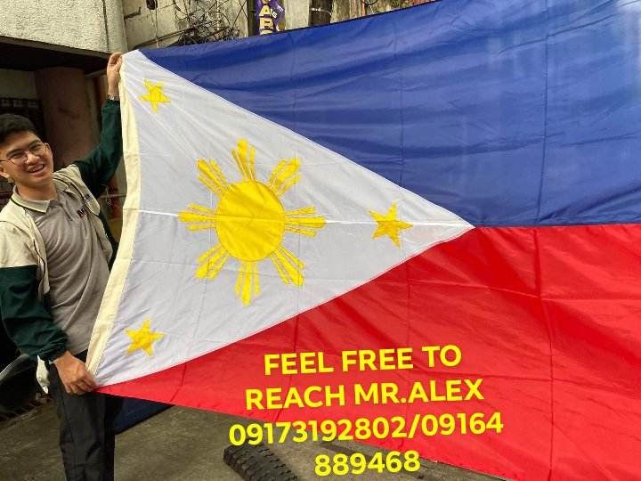 Philippine Flag (Specs 5ft. x 10ft. (Nylon), 4ft. x 8 ft. (Nylon) and