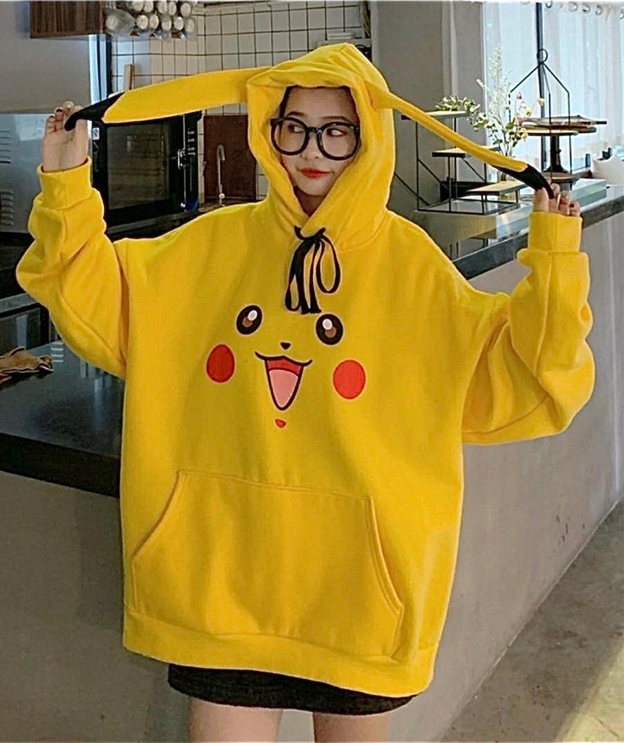 Pikachu hoodie sales with ears