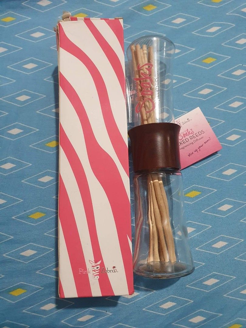 Pink Zebra Reed Diffuser, Furniture & Home Living, Home Fragrance on