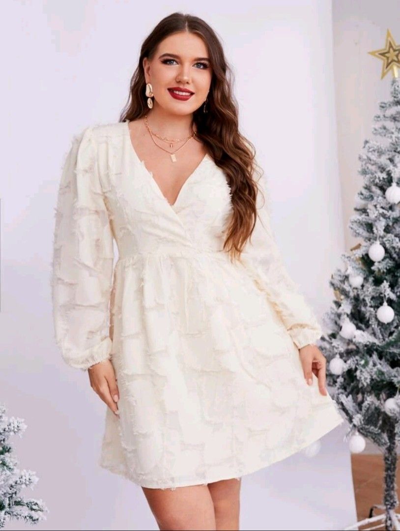 White hotsell furry dress