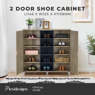 PROMOTION! GELATO 2 Door Wooden Shoe Shelving / designed furniture / high quality