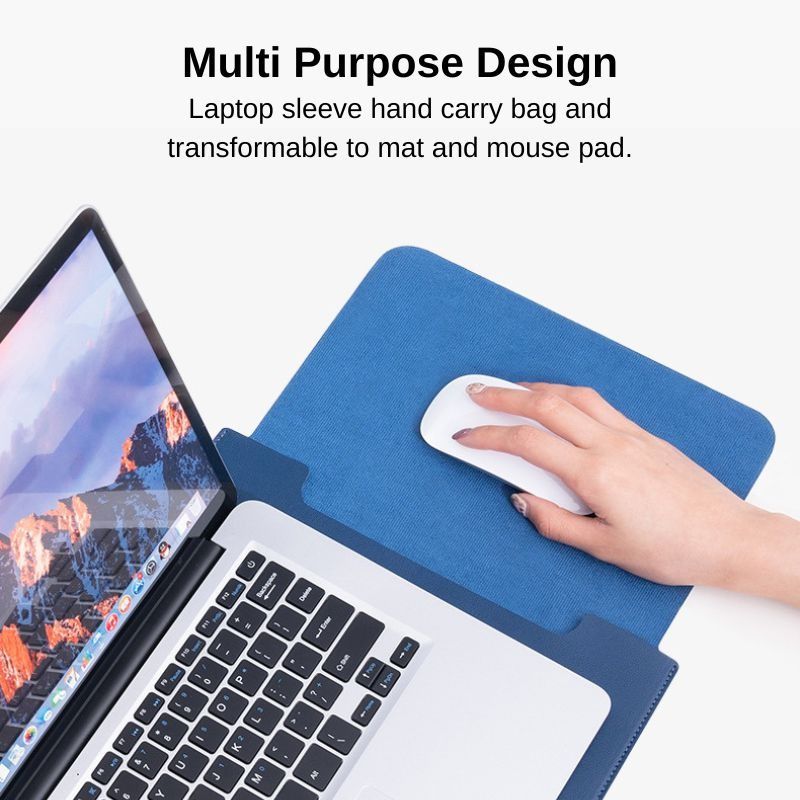 PU LEATHER MICROFIBER Laptop Sleeve Bag Shockproof MousePad Case for MacBook Pro Air 13 14 15 16 Inch M1 M2 iPad Pro Air