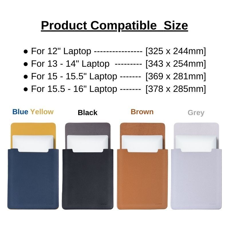 PU LEATHER MICROFIBER Laptop Sleeve Bag Shockproof MousePad Case