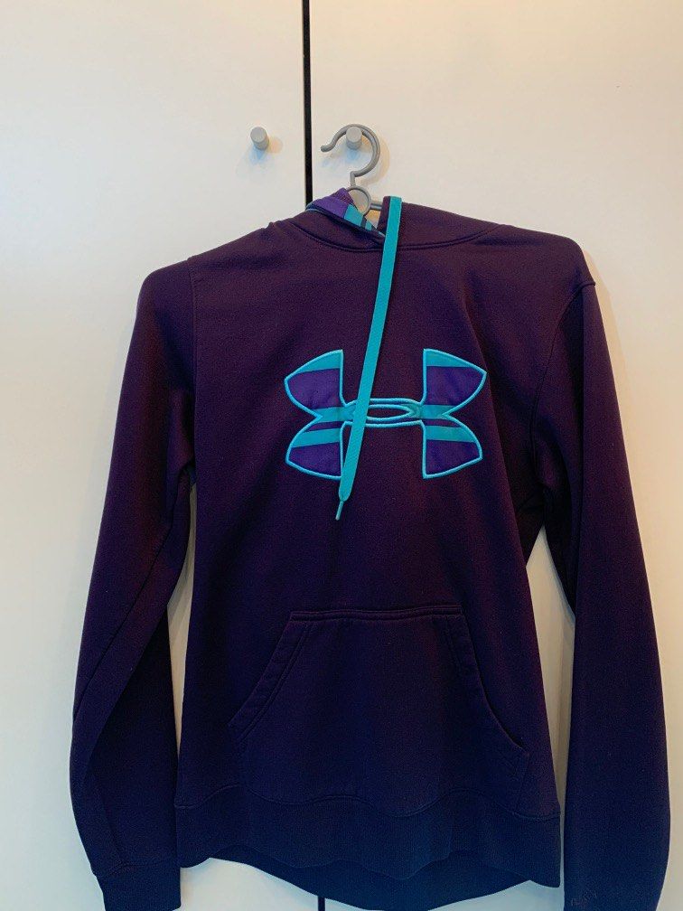 Black and purple hot sale under armour hoodie