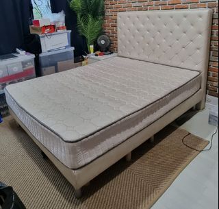 Queen size bed frame with mattress