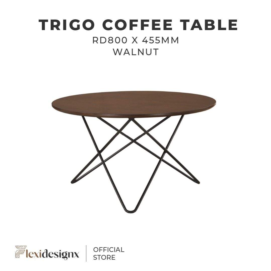 READY STOCK! Trigo Modern Coffee Table /cafe coffee table / designed table Walnut/ White