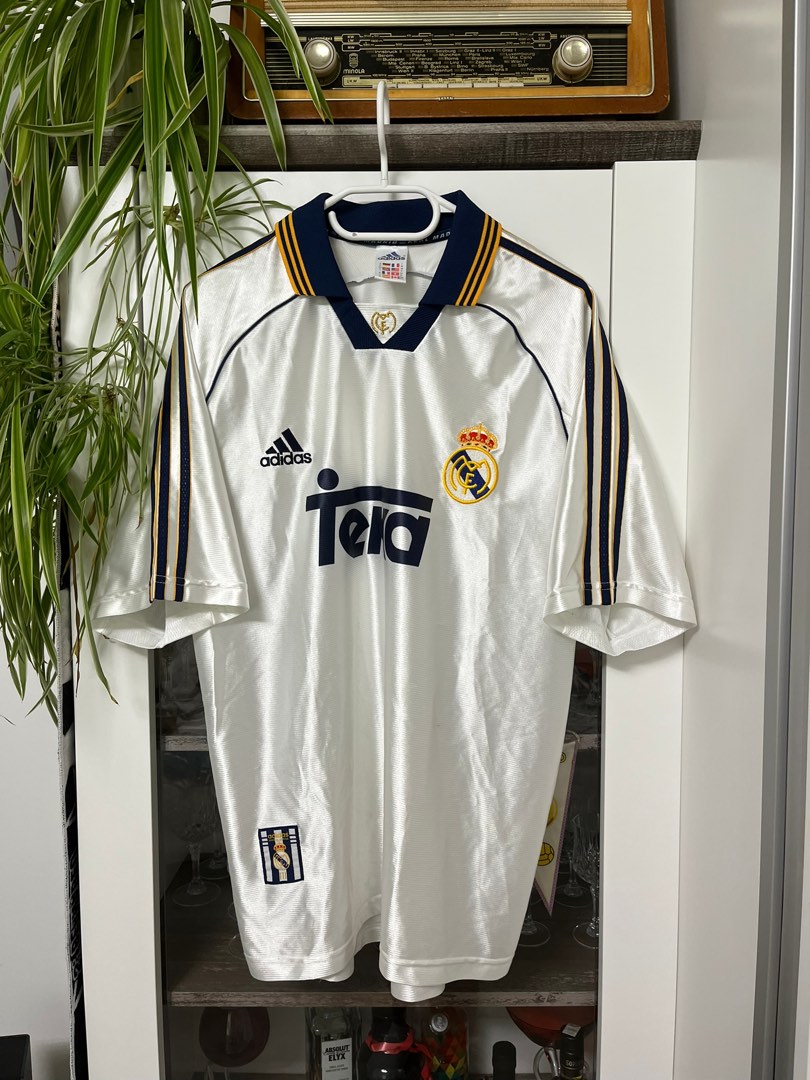 Real Madrid 1998-2000 Retro/Vintage Jersey/Kit Soccer/Football, Men's ...