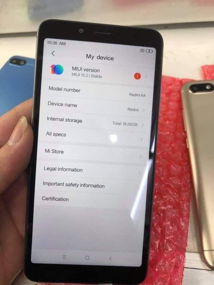 redmi 6A (Category: Xiaomi) located in Manila. Submitted by espinosakimrhian (Listing ID 1210429525, Image 2). Description: Redmi 6A Original Unit Only Makinis Second Hand 2200 onLy 2GB Ram +16GB Rom 5.45 Inch LCD Dual sim Dual camera 4G LTE Andriod 8.1 Quad- Core Battery Built In -3000 Mah.