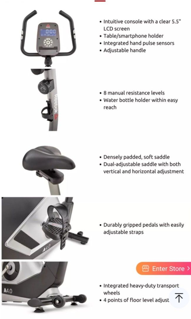 Heavy duty shop upright exercise bike