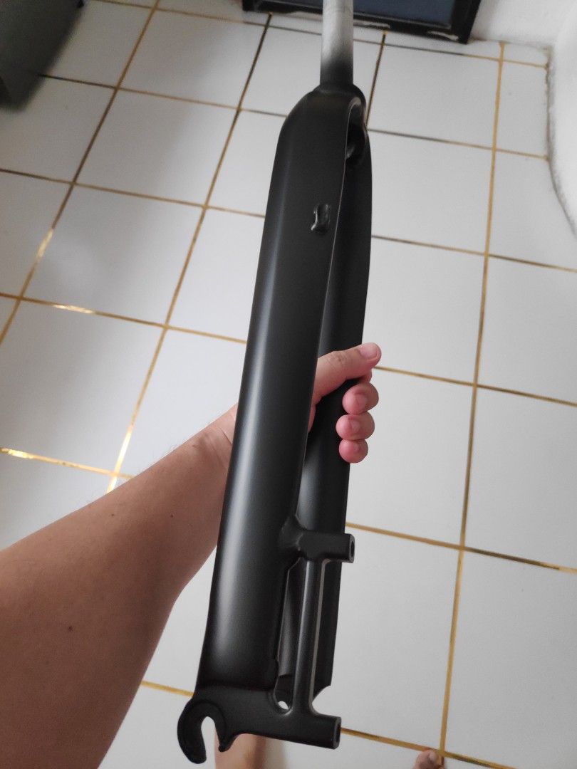Rigid fork 29er Olympus Repainted MattBlack Sagmit Handlebar Handgrips Black and Headset for rigid fork