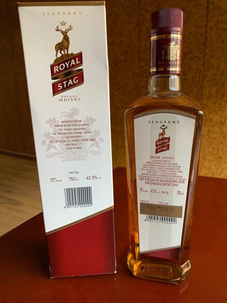 Royal Stag Deluxe Whisky, 嘢食 & 嘢飲, 酒精飲料 Carousell