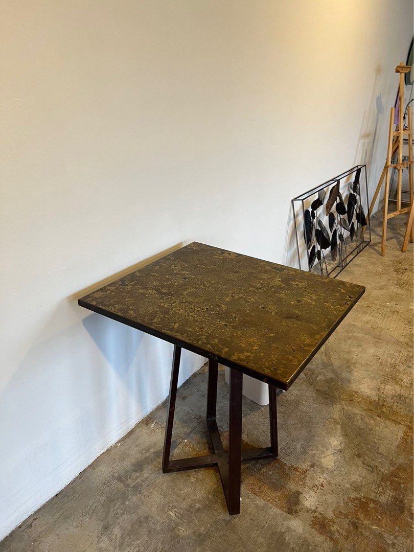 Rustic metal table, Furniture & Home Living, Furniture, Tables & Sets