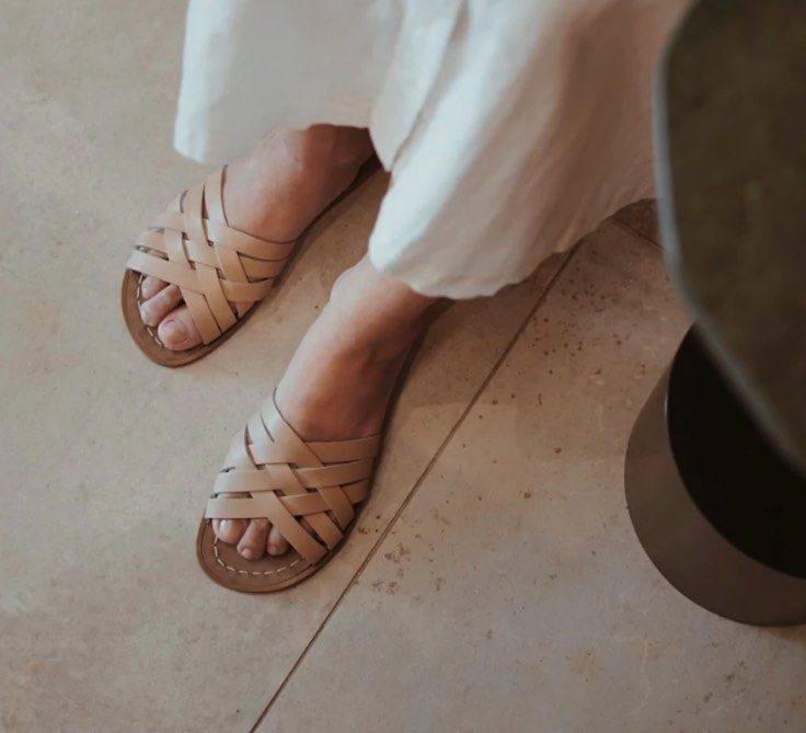SaltWater Retro Slides Latte EU37
