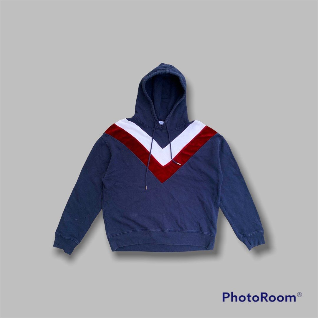 Sandro hooded sweatshirt with velvet clearance insert