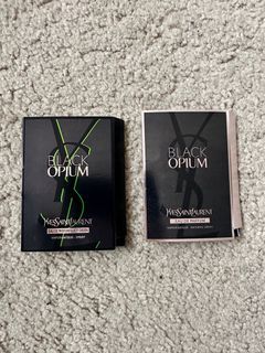 (Set of 2) Yves Saint Laurent 1.2ml EDP - Black Opium / Black Opium Illicit Green