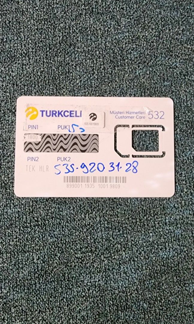 Turkcell Sim Karte In Deutschland Kaufen Sim card Turkcell exp March2023, Mobile Phones & Gadgets, Other Gadgets