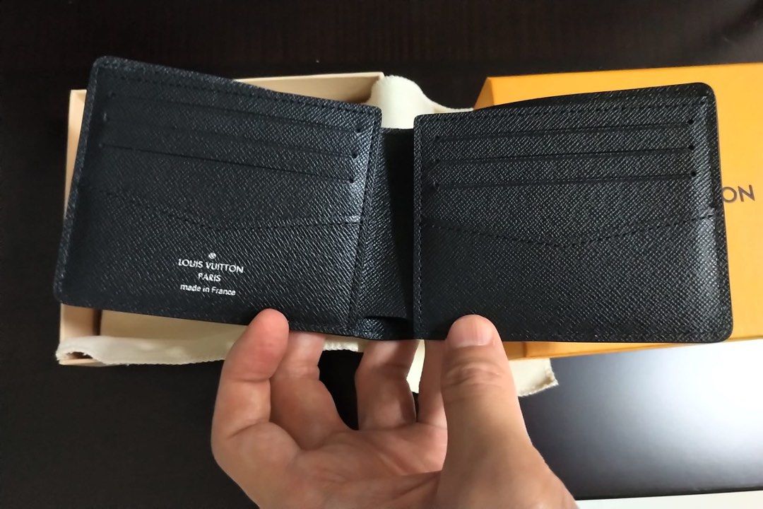 BNIB LV MENS SLENDER WALLET IN BLACK, Luxury, Bags & Wallets on Carousell