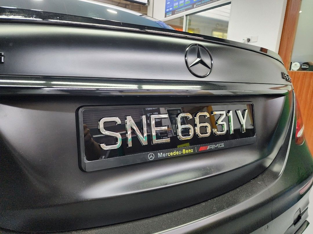 Smooth chrome 3D car plate, Car Accessories, Car Plates on Carousell
