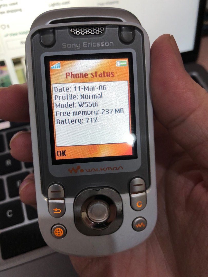 Sony Ericsson W550i White (No.5), Mobile Phones & Gadgets, Mobile