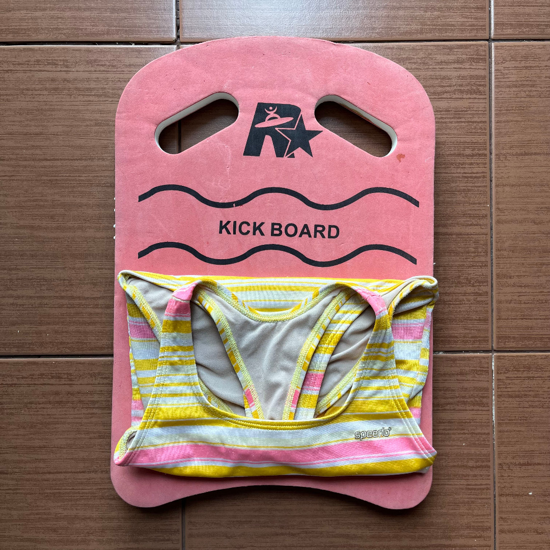 Swimmer Bundle [Speedo pink yellow white one piece tank swimsuit kick ...