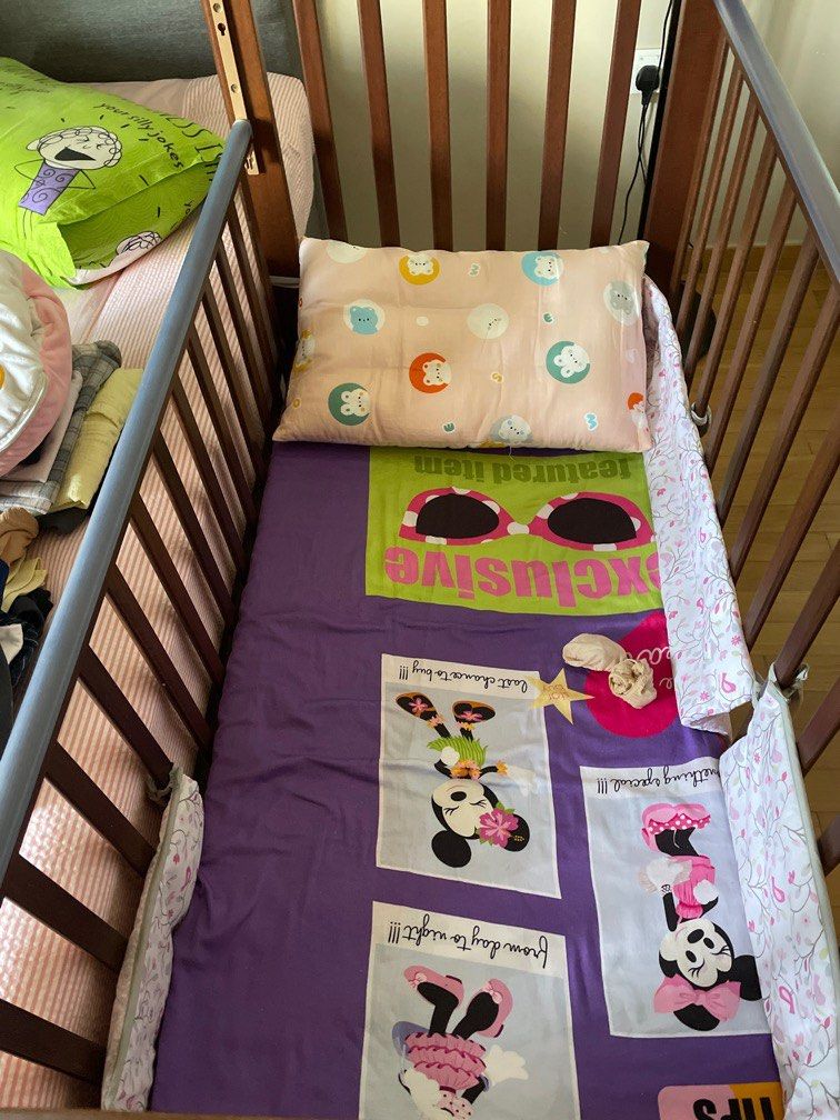 Takashimaya baby cot and mattress, Babies & Kids, Baby Nursery & Kids Furniture, Cots & Cribs on