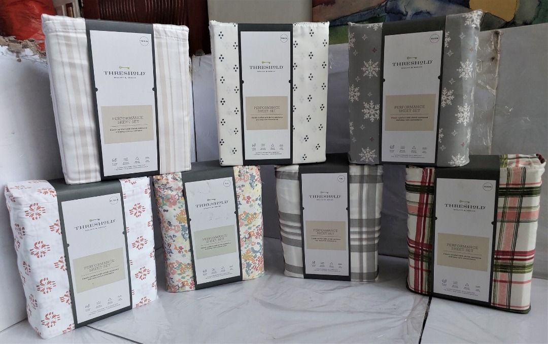 Threshold Bedsheet Set Performance Printed Assorted Patterns and Sizes NewUSA (Category: Bedding & Towels) located in Mandaluyong City. Submitted by bentapinas (Listing ID 1210443002, Image 1). Description: Contact 09177980599 if interested. Brand new Threshold by Target Performance Printed Bedsheet Sets. Assorted patterns and sizes. Price differs for each size. Bought directly in the USA. Guaranteed original. Meet ups preferably in Mandaluyong (