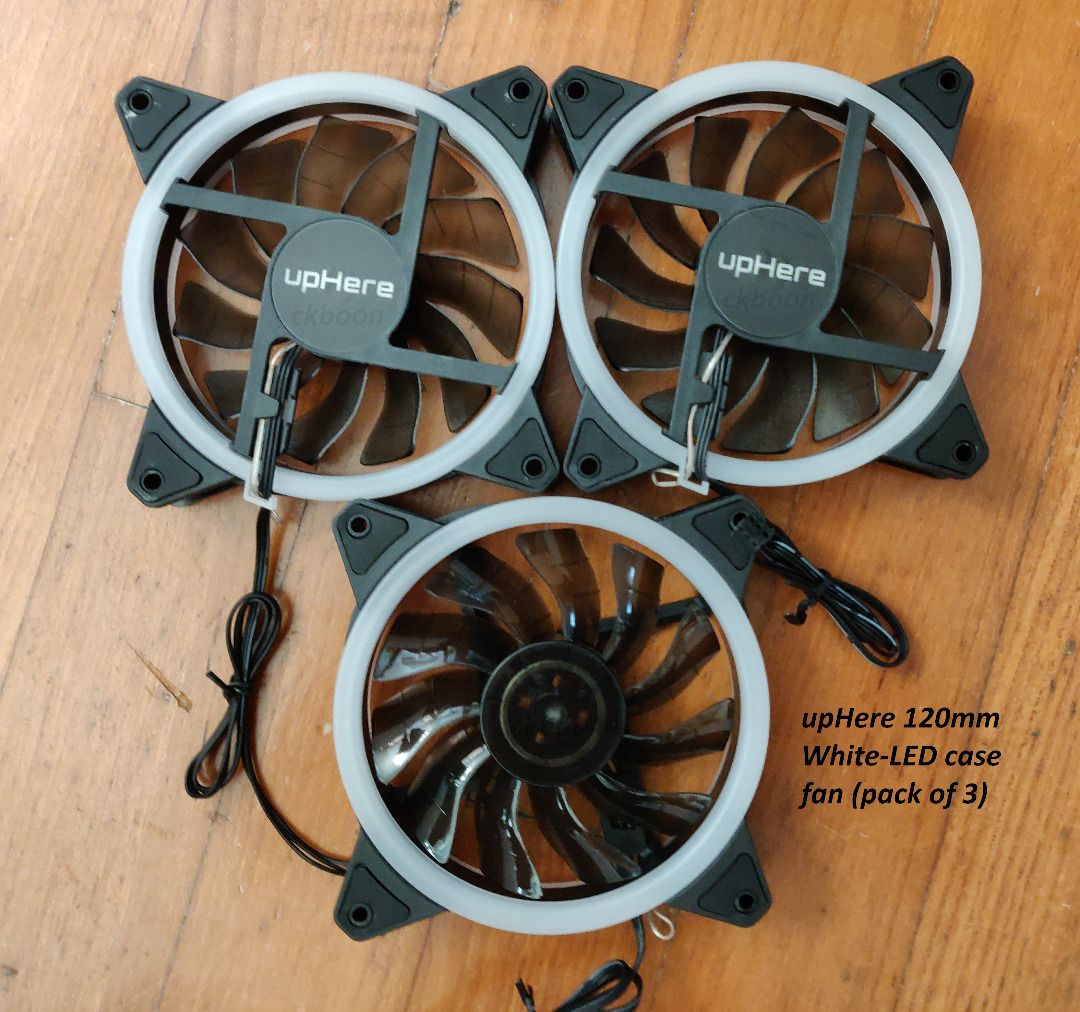 upHere White LED Computer Case Fan 120mm, Computers & Tech, Parts & Accessories, Computer Parts