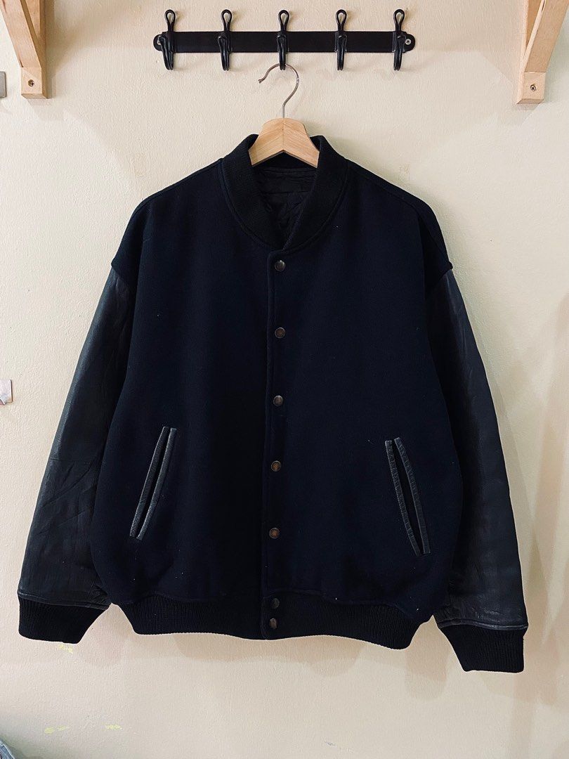Vintage Ficce Uomo Razza Yoshiyuki Konishi leather varsity jacket, Men ...