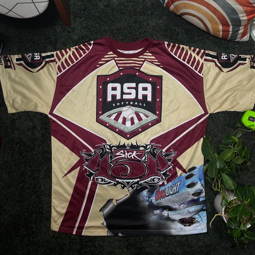 vintage softball jersey, Men's Fashion, Tops & Sets, Tshirts & Polo