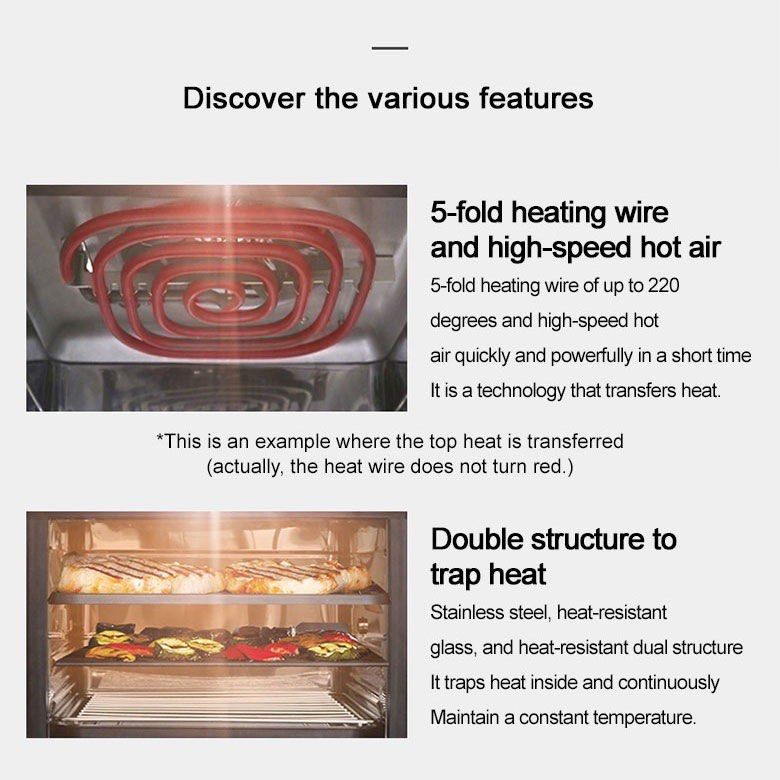 VOTO KOREA Air Fryer Oven 10L, TV & Home Appliances, Kitchen Appliances