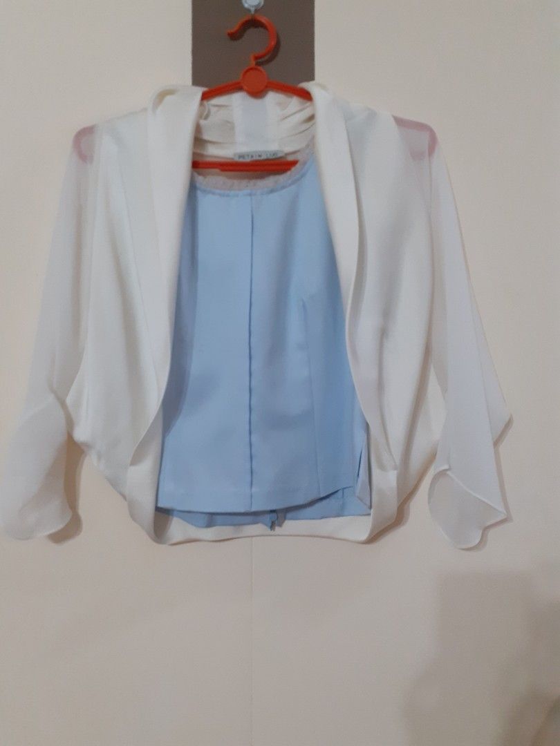 White short coat Women s Fashion Coats Jackets and Outerwear on